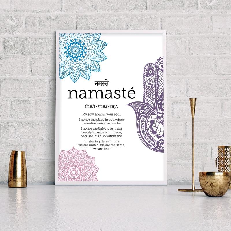 Namaste Zen Yoga Canvas Meditation Painting Wall