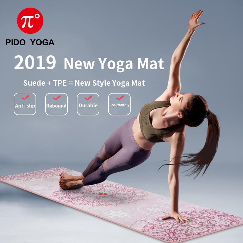 Yoga Mat 7mm Thick Non-Slip Printed Suede with TPE