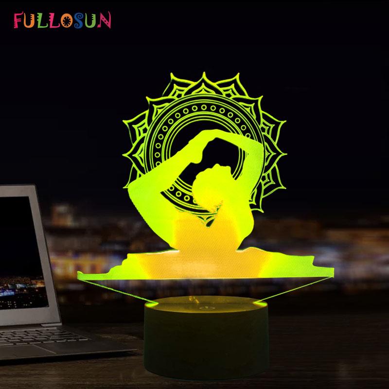 Yoga 3D Night Lights 7 Color Change