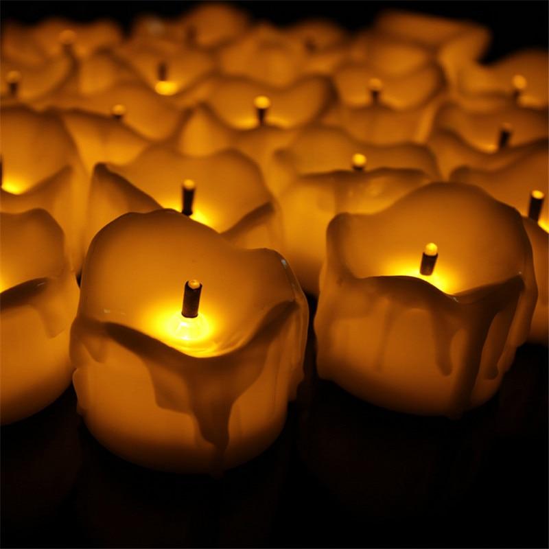 Flameless Yellow Flicker Tear Wax Drop Candle