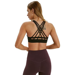 Back cross Sports Bra with Removable Pads Yoga Tops