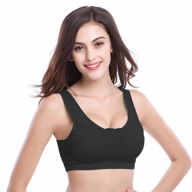 Women Lace Sports Yoga Bra Widened Shoulder