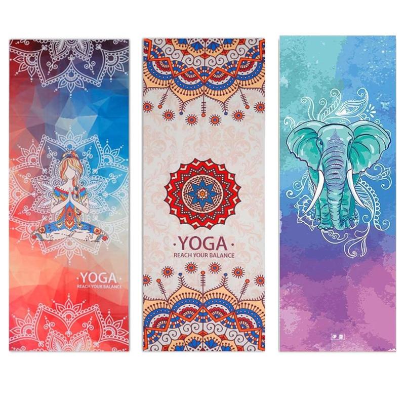 Printed Microfiber Non Slip Yoga Blanket Mat